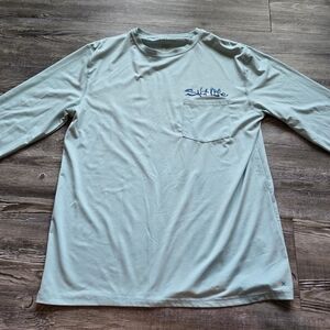 Salt Life Men's Light Blue Long Sleeve Shirt